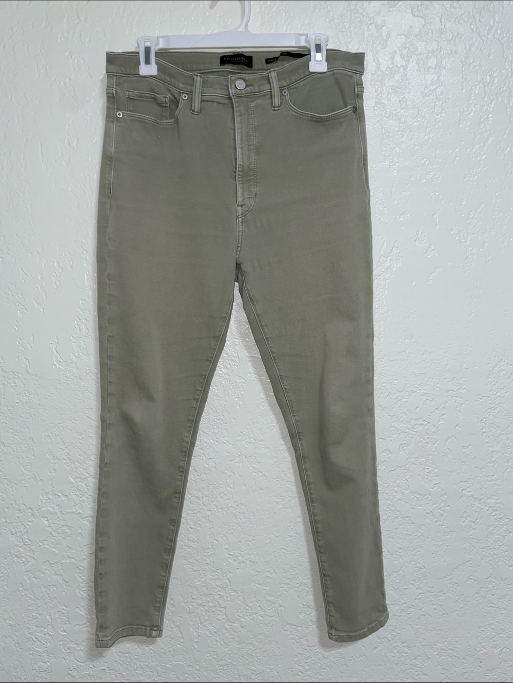 Banana Republic Light Olive Denim Jeans with Branded Button